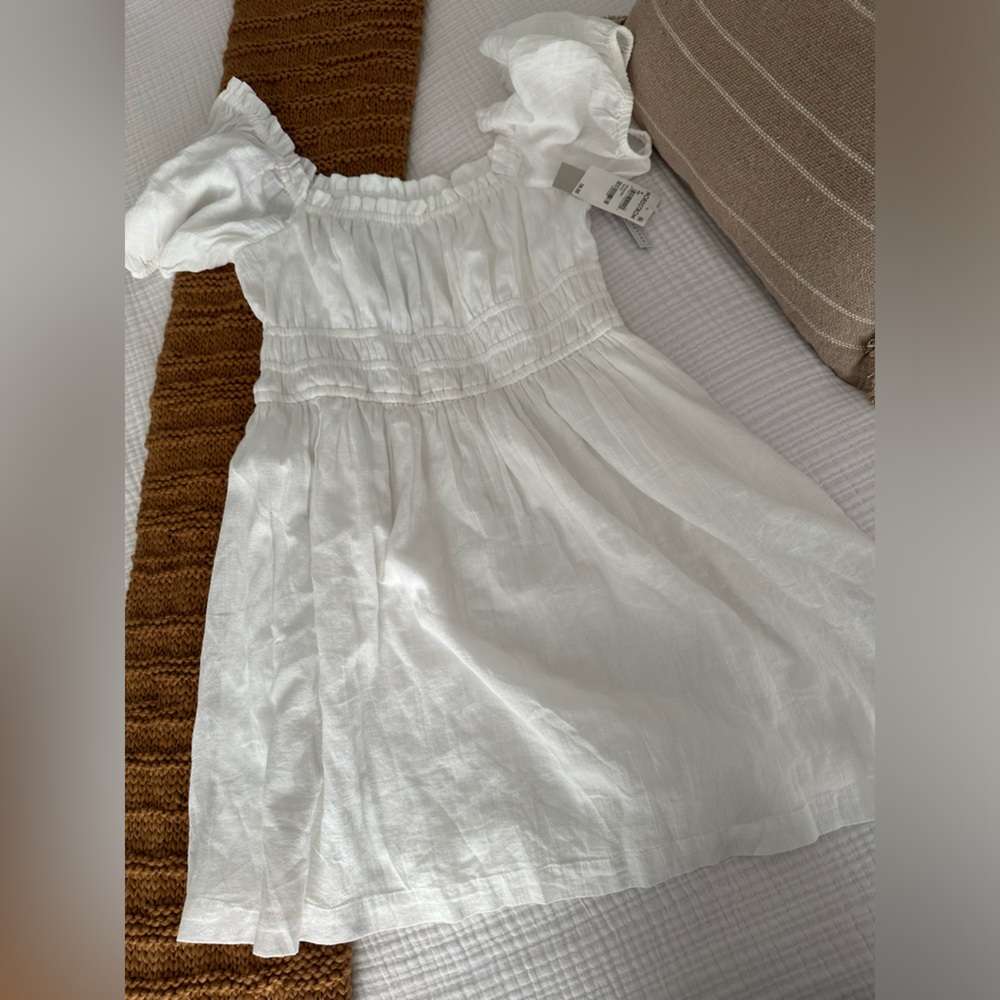 Off the shoulder white dress